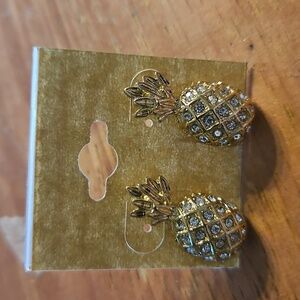 Gold pineapple earrings